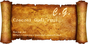 Czeczei Györgyi névjegykártya