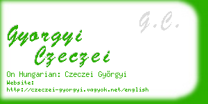 gyorgyi czeczei business card